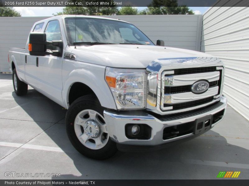 Oxford White / Steel 2016 Ford F250 Super Duty XLT Crew Cab
