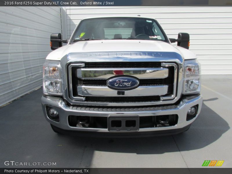 Oxford White / Steel 2016 Ford F250 Super Duty XLT Crew Cab