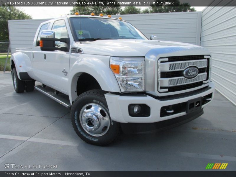 White Platinum Metallic / Platinum Black 2016 Ford F350 Super Duty Platinum Crew Cab 4x4 DRW