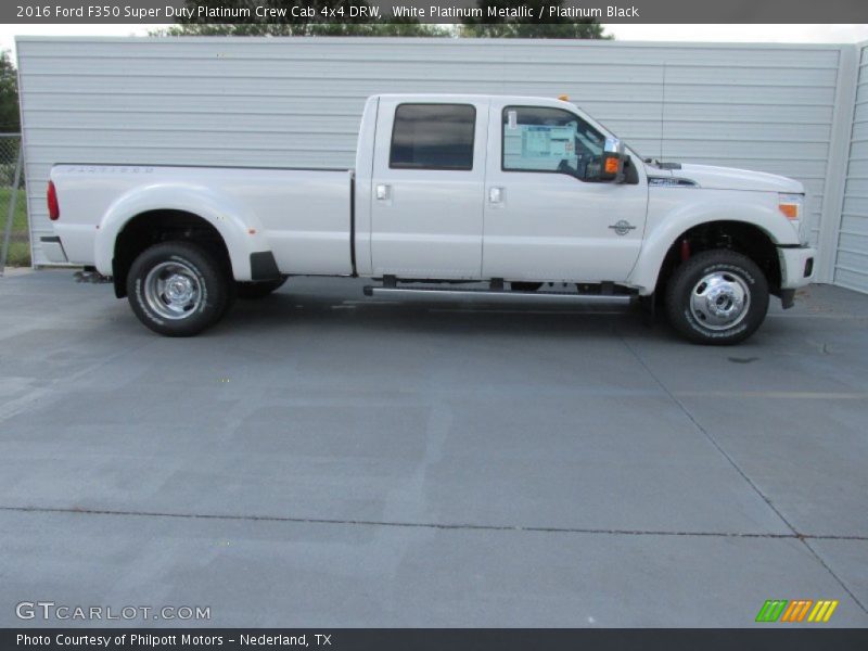  2016 F350 Super Duty Platinum Crew Cab 4x4 DRW White Platinum Metallic
