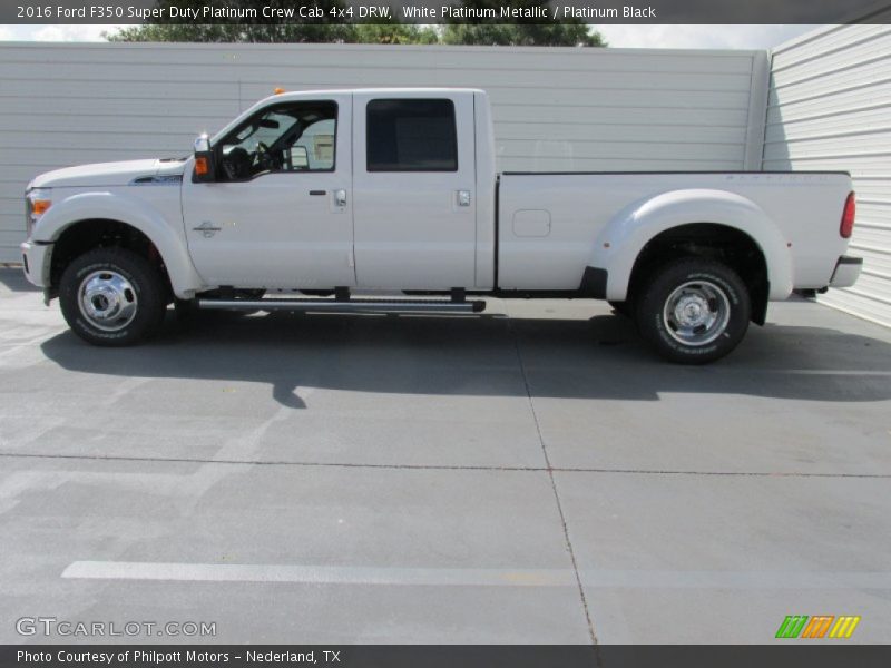 White Platinum Metallic / Platinum Black 2016 Ford F350 Super Duty Platinum Crew Cab 4x4 DRW