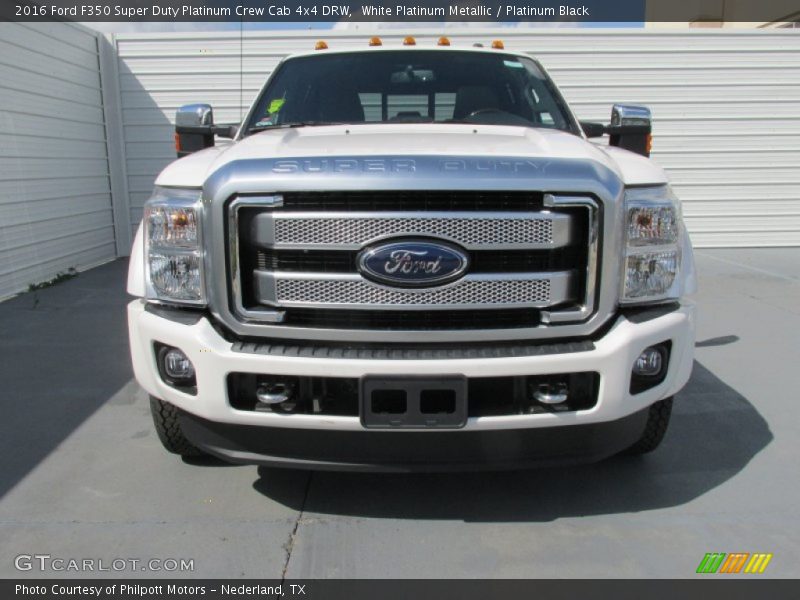 White Platinum Metallic / Platinum Black 2016 Ford F350 Super Duty Platinum Crew Cab 4x4 DRW
