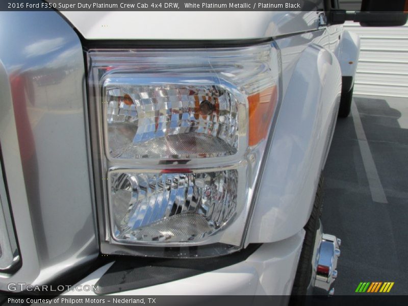 White Platinum Metallic / Platinum Black 2016 Ford F350 Super Duty Platinum Crew Cab 4x4 DRW