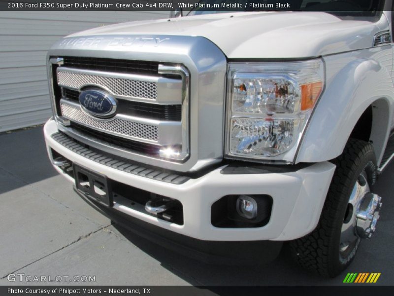 White Platinum Metallic / Platinum Black 2016 Ford F350 Super Duty Platinum Crew Cab 4x4 DRW