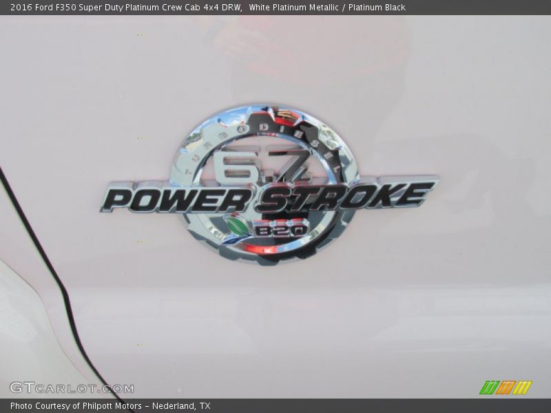 White Platinum Metallic / Platinum Black 2016 Ford F350 Super Duty Platinum Crew Cab 4x4 DRW