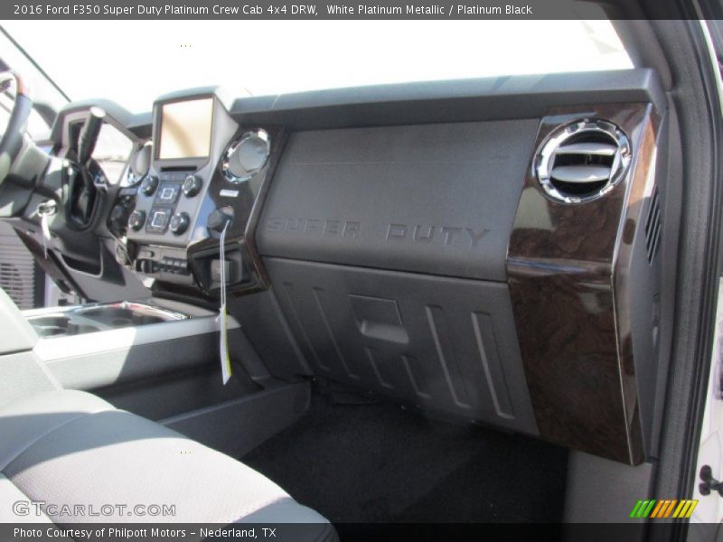 White Platinum Metallic / Platinum Black 2016 Ford F350 Super Duty Platinum Crew Cab 4x4 DRW