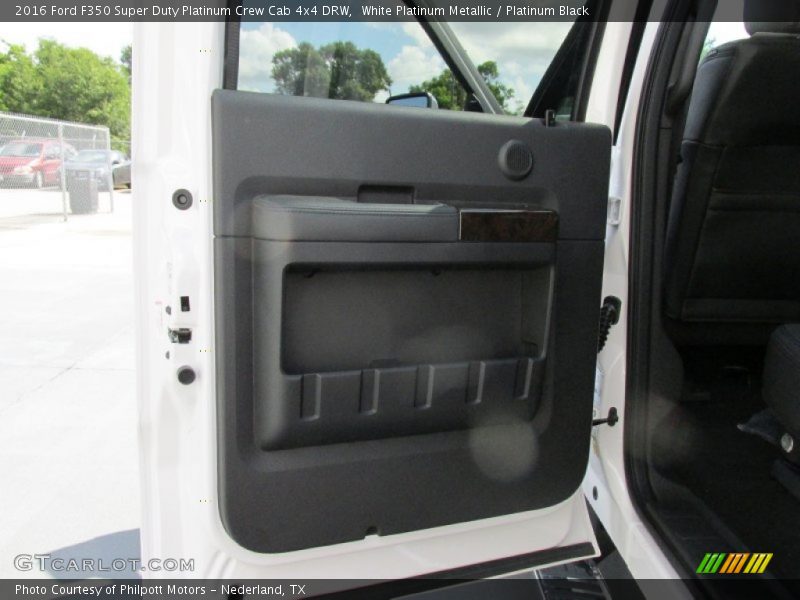 White Platinum Metallic / Platinum Black 2016 Ford F350 Super Duty Platinum Crew Cab 4x4 DRW
