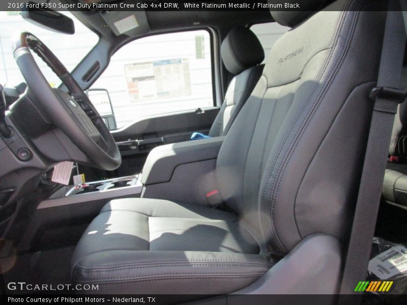 White Platinum Metallic / Platinum Black 2016 Ford F350 Super Duty Platinum Crew Cab 4x4 DRW