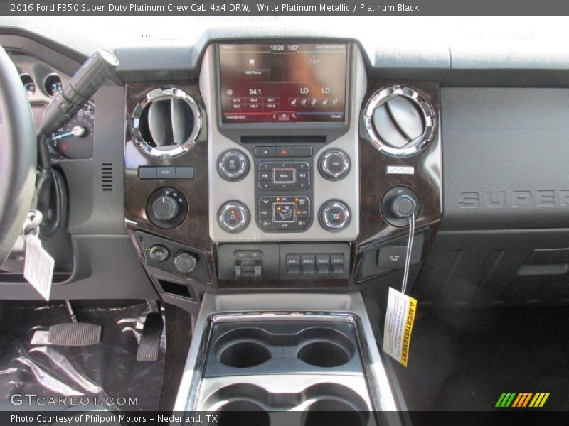 White Platinum Metallic / Platinum Black 2016 Ford F350 Super Duty Platinum Crew Cab 4x4 DRW