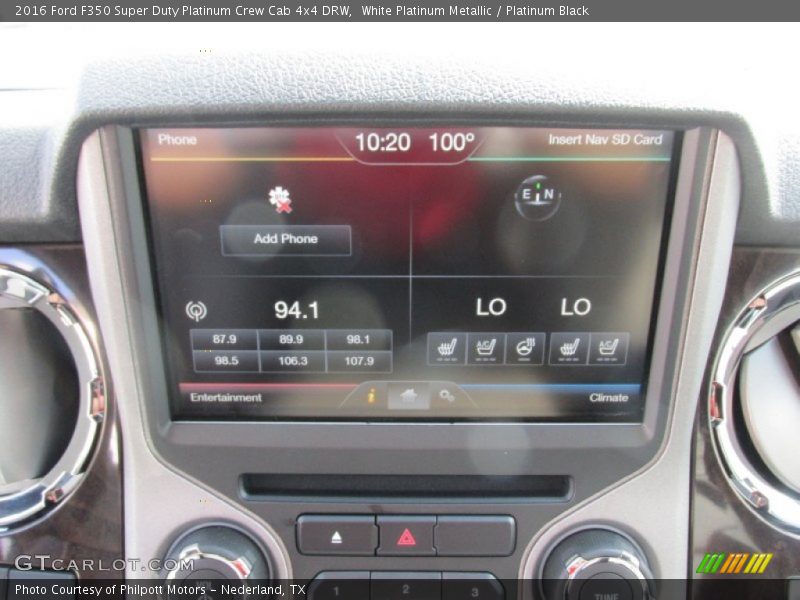 White Platinum Metallic / Platinum Black 2016 Ford F350 Super Duty Platinum Crew Cab 4x4 DRW