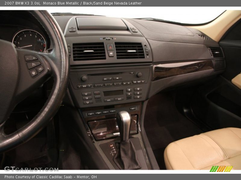 Monaco Blue Metallic / Black/Sand Beige Nevada Leather 2007 BMW X3 3.0si
