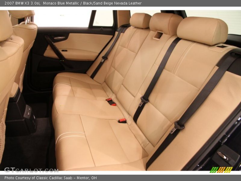 Monaco Blue Metallic / Black/Sand Beige Nevada Leather 2007 BMW X3 3.0si