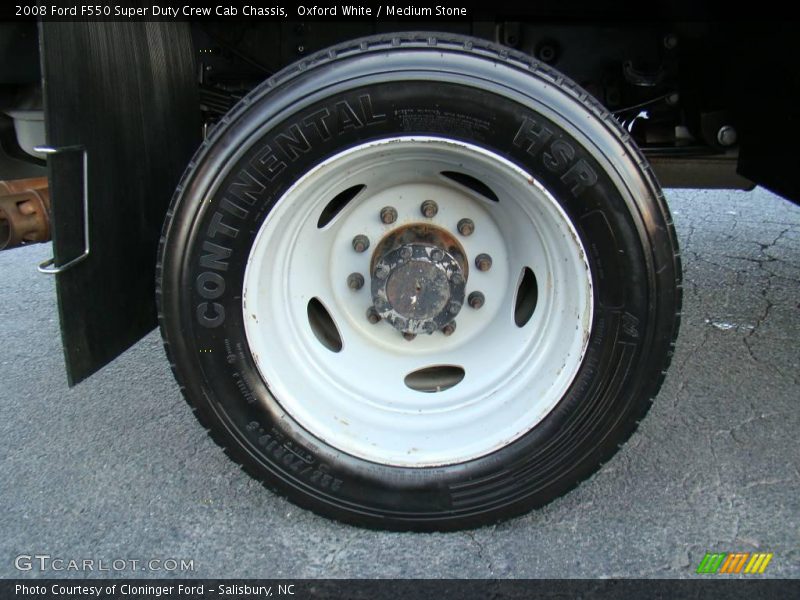 Oxford White / Medium Stone 2008 Ford F550 Super Duty Crew Cab Chassis