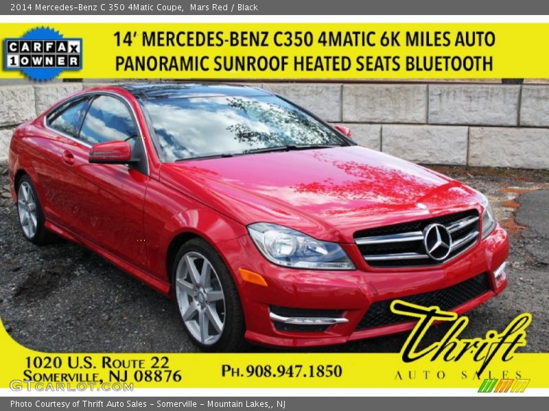 Mars Red / Black 2014 Mercedes-Benz C 350 4Matic Coupe