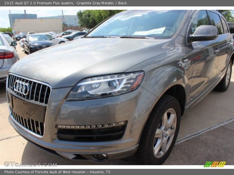 Graphite Gray Metallic / Black 2015 Audi Q7 3.0 Premium Plus quattro