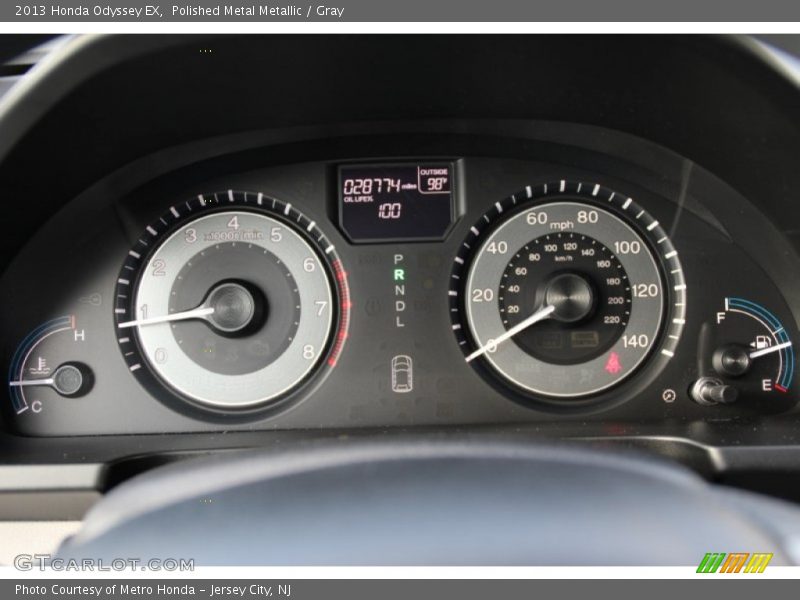 Polished Metal Metallic / Gray 2013 Honda Odyssey EX