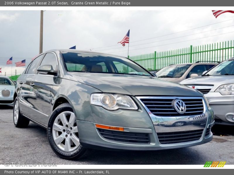 Granite Green Metallic / Pure Beige 2006 Volkswagen Passat 2.0T Sedan