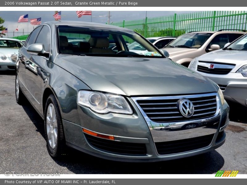 Granite Green Metallic / Pure Beige 2006 Volkswagen Passat 2.0T Sedan