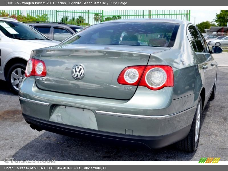 Granite Green Metallic / Pure Beige 2006 Volkswagen Passat 2.0T Sedan