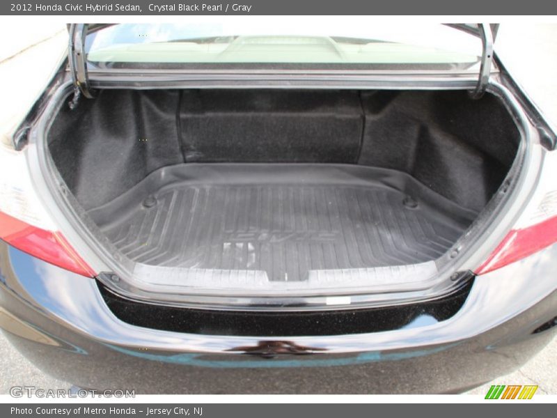 Crystal Black Pearl / Gray 2012 Honda Civic Hybrid Sedan