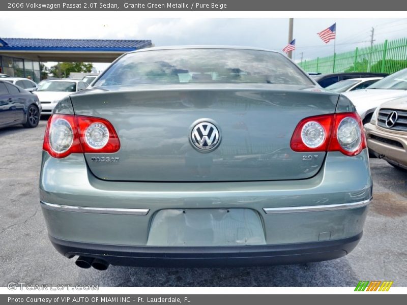 Granite Green Metallic / Pure Beige 2006 Volkswagen Passat 2.0T Sedan