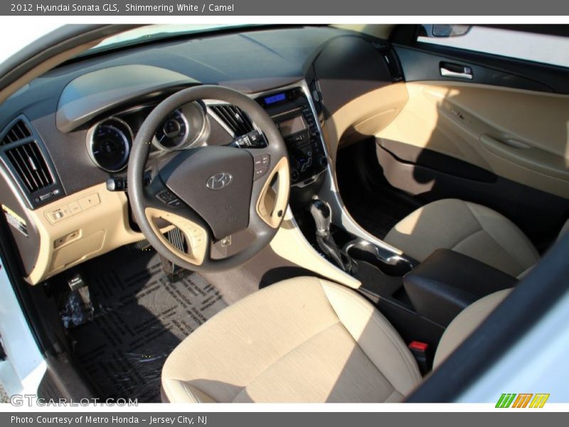 Shimmering White / Camel 2012 Hyundai Sonata GLS
