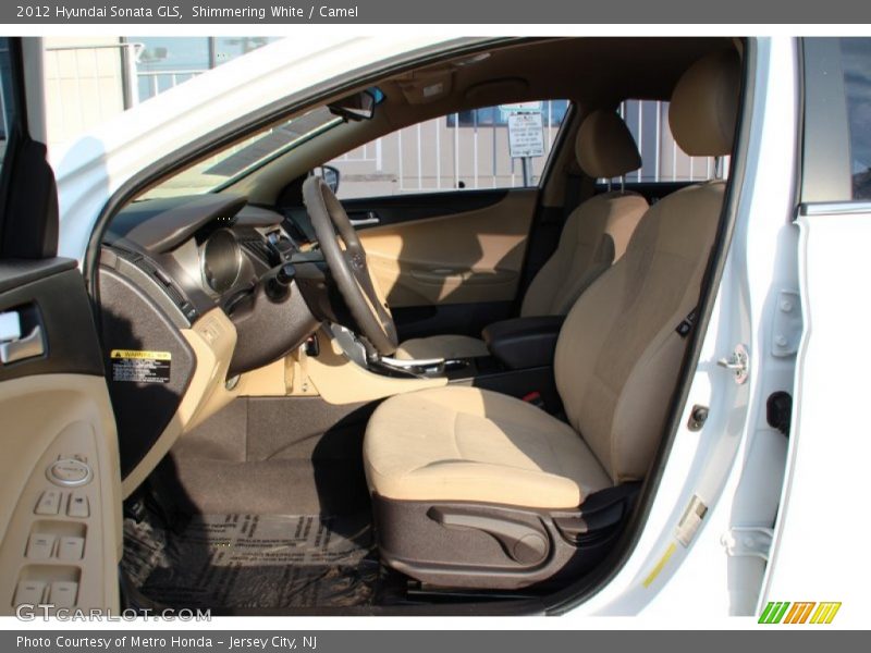 Shimmering White / Camel 2012 Hyundai Sonata GLS