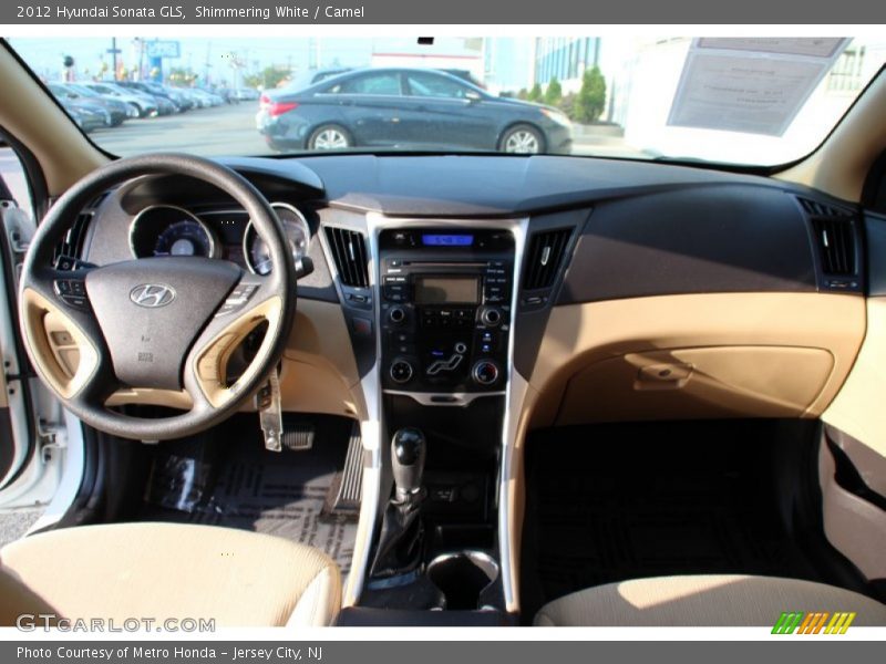 Shimmering White / Camel 2012 Hyundai Sonata GLS