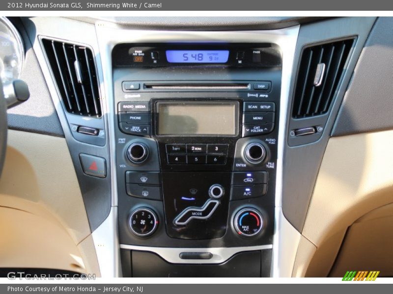 Shimmering White / Camel 2012 Hyundai Sonata GLS