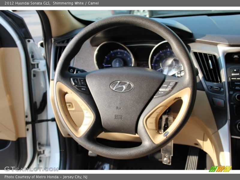 Shimmering White / Camel 2012 Hyundai Sonata GLS