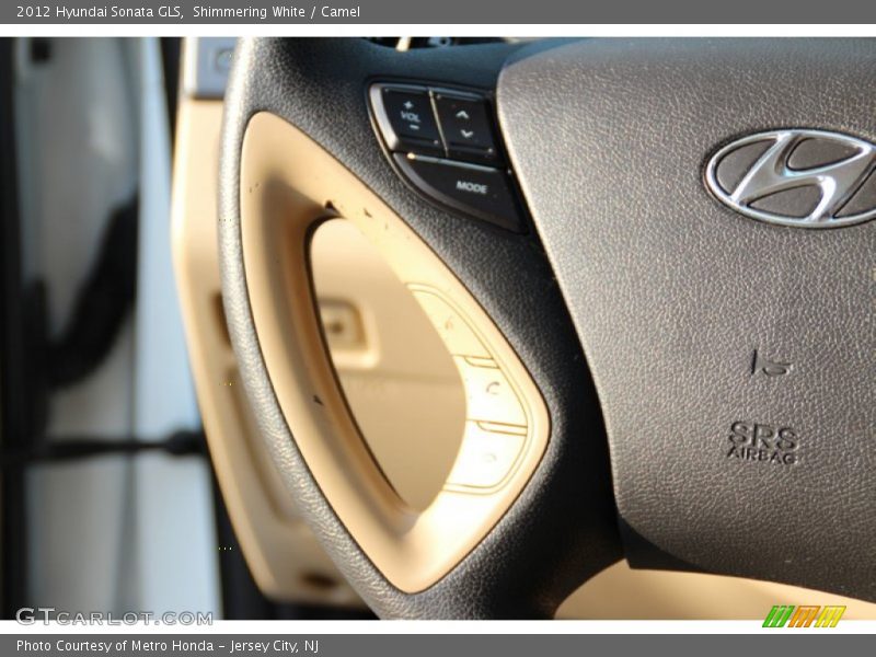 Shimmering White / Camel 2012 Hyundai Sonata GLS