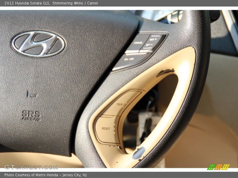Shimmering White / Camel 2012 Hyundai Sonata GLS