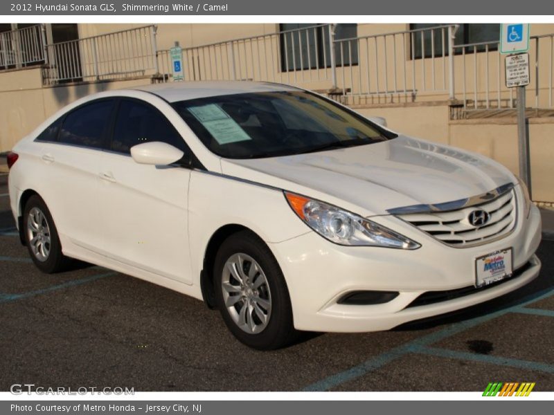Shimmering White / Camel 2012 Hyundai Sonata GLS