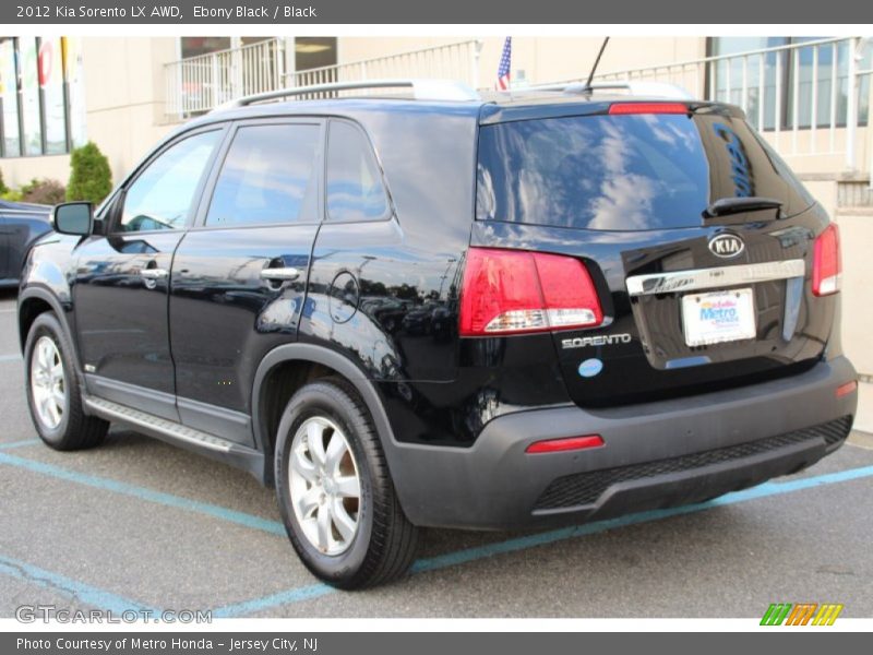 Ebony Black / Black 2012 Kia Sorento LX AWD