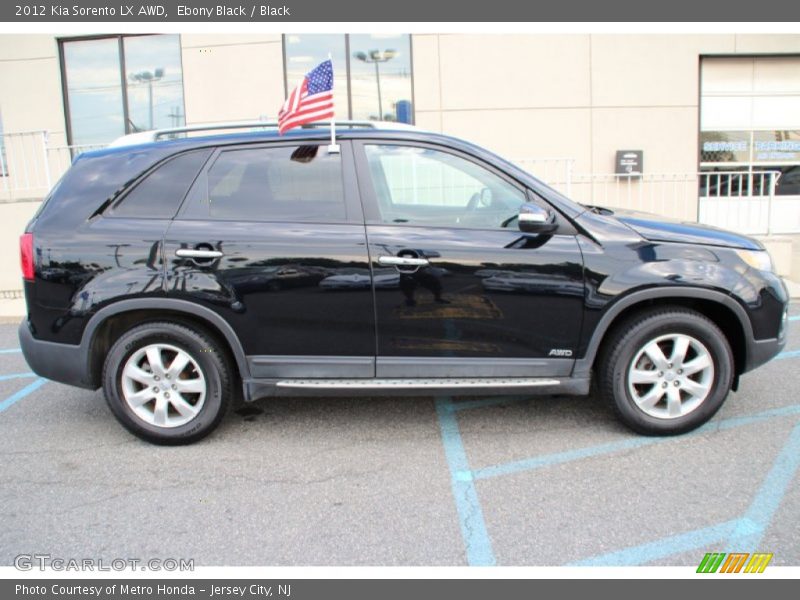 Ebony Black / Black 2012 Kia Sorento LX AWD