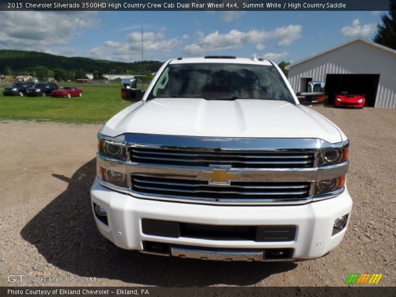 Summit White / High Country Saddle 2015 Chevrolet Silverado 3500HD High Country Crew Cab Dual Rear Wheel 4x4