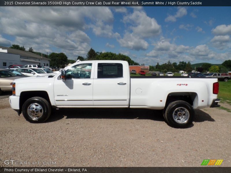 Summit White / High Country Saddle 2015 Chevrolet Silverado 3500HD High Country Crew Cab Dual Rear Wheel 4x4