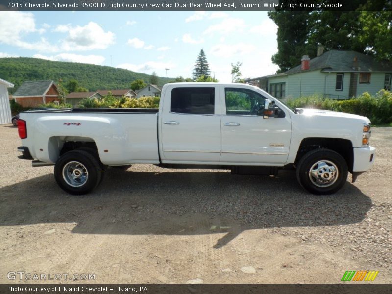 Summit White / High Country Saddle 2015 Chevrolet Silverado 3500HD High Country Crew Cab Dual Rear Wheel 4x4