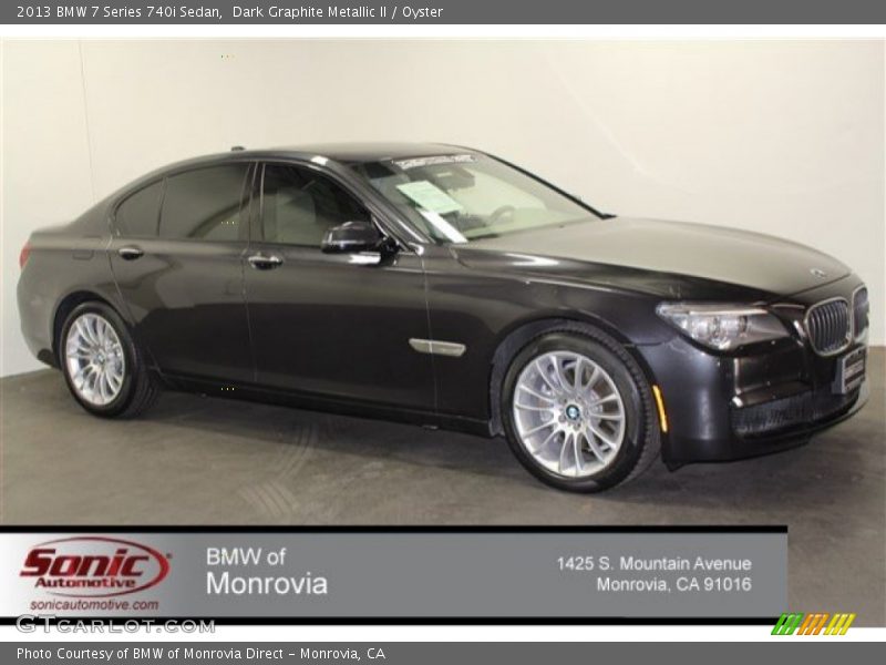 Dark Graphite Metallic II / Oyster 2013 BMW 7 Series 740i Sedan