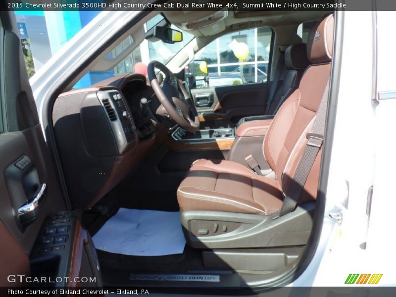 Summit White / High Country Saddle 2015 Chevrolet Silverado 3500HD High Country Crew Cab Dual Rear Wheel 4x4