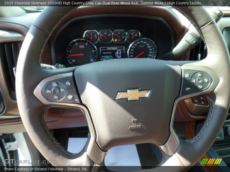 Summit White / High Country Saddle 2015 Chevrolet Silverado 3500HD High Country Crew Cab Dual Rear Wheel 4x4