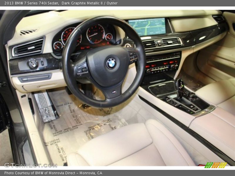 Dark Graphite Metallic II / Oyster 2013 BMW 7 Series 740i Sedan