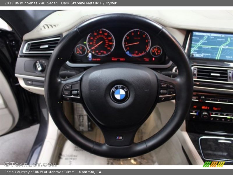 Dark Graphite Metallic II / Oyster 2013 BMW 7 Series 740i Sedan