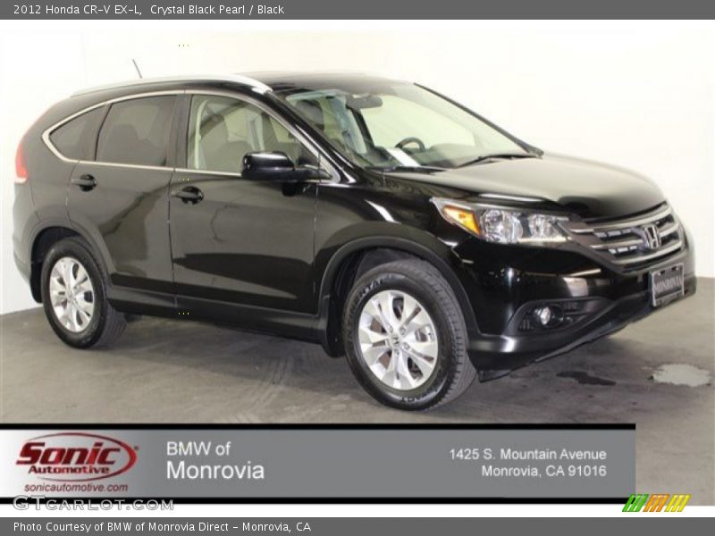 Crystal Black Pearl / Black 2012 Honda CR-V EX-L