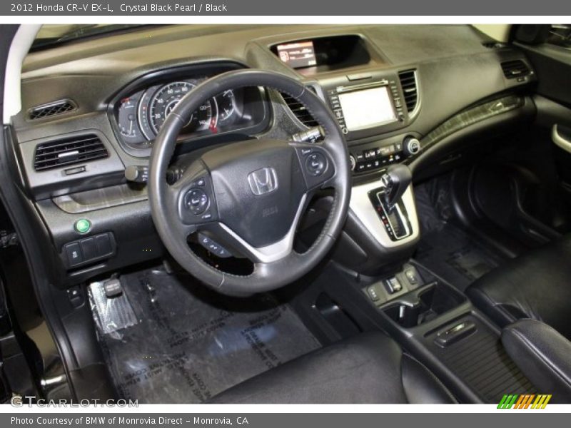 Crystal Black Pearl / Black 2012 Honda CR-V EX-L