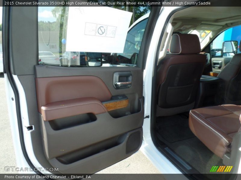Summit White / High Country Saddle 2015 Chevrolet Silverado 3500HD High Country Crew Cab Dual Rear Wheel 4x4