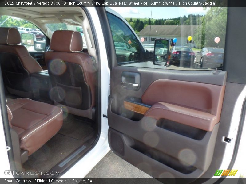 Summit White / High Country Saddle 2015 Chevrolet Silverado 3500HD High Country Crew Cab Dual Rear Wheel 4x4