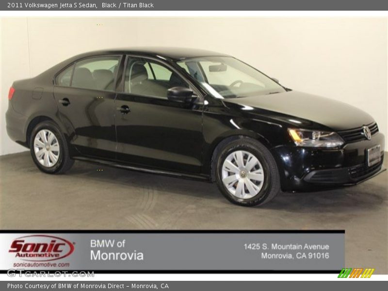 Black / Titan Black 2011 Volkswagen Jetta S Sedan