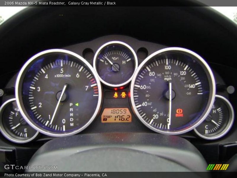 Galaxy Gray Metallic / Black 2006 Mazda MX-5 Miata Roadster