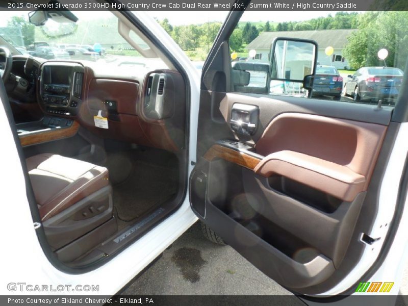 Summit White / High Country Saddle 2015 Chevrolet Silverado 3500HD High Country Crew Cab Dual Rear Wheel 4x4